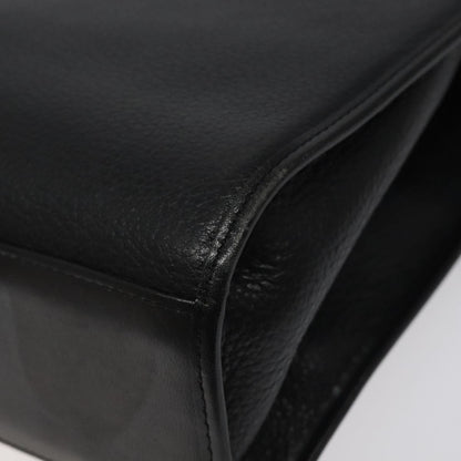 Burberry Convertible Briefcase Leather with London Check Coated Canvas, BLACK, LEATHER, Briefcase