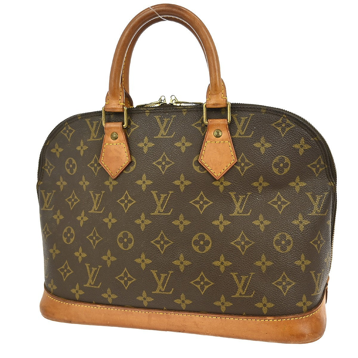 Louis Vuitton Alma Handbag Monogram Canvas, BROWN, CANVAS, Handbag