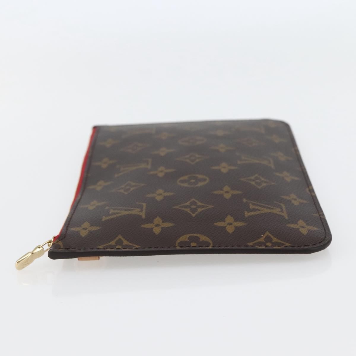 Louis Vuitton Neverfull Pochette Monogram Canvas, BROWN, CANVAS, Tote bag