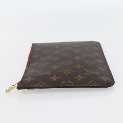 Louis Vuitton Neverfull Pochette Monogram Canvas, BROWN, CANVAS, Tote bag