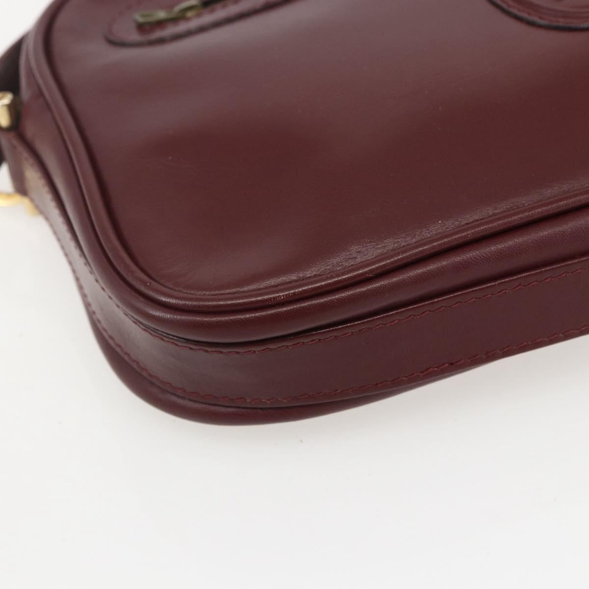 cartier Must de Cartier Shoulder Bag Leather, BURGUNDY, LEATHER, Shoulder bag