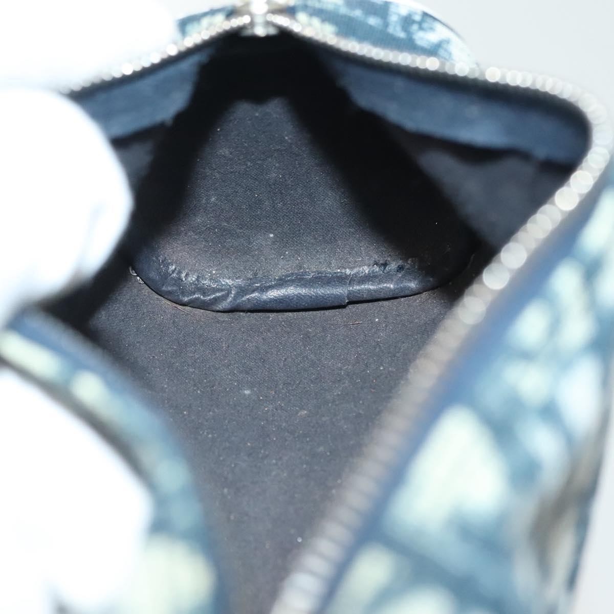 Christian Dior Vintage Trotter Pouch Canvas, NAVY, CANVAS, Clutche & pouche