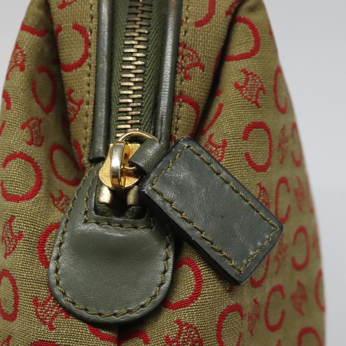 Celine C Macadam Pouch Canvas, BEIGE, CANVAS, Clutche & pouche