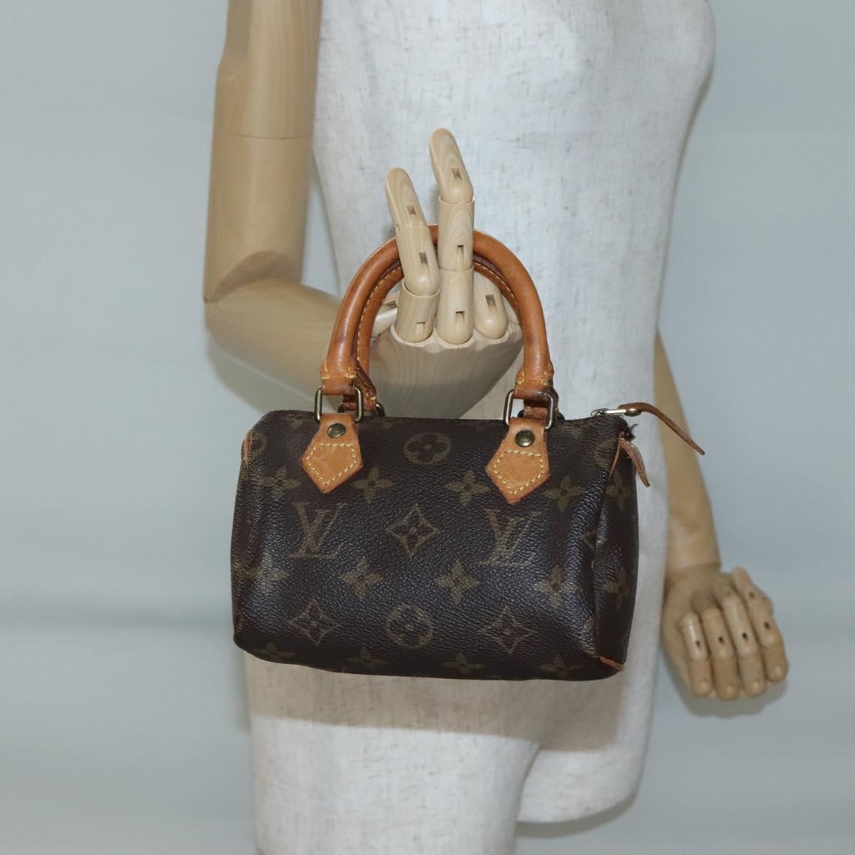 Louis Vuitton Speedy Mini HL Handbag Monogram Canvas, BROWN, CANVAS, Handbag
