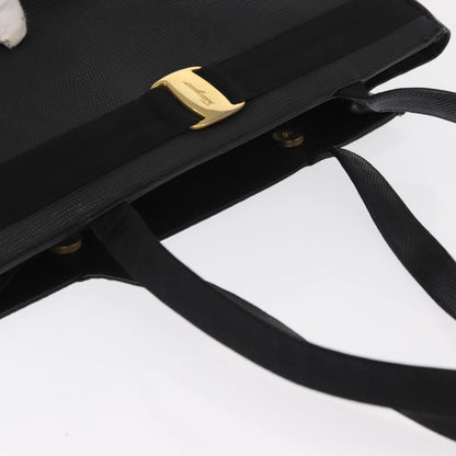 Salvatore Ferragamo Vala tote Leather, BLACK, LEATHER, Tote bag
