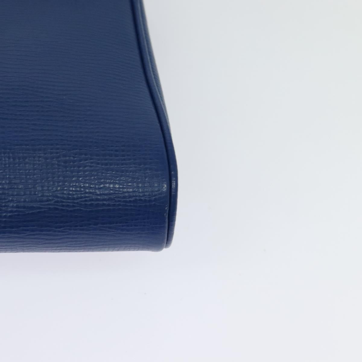 Celine Vintage Circle Logo Crossbody Bag Leather, BLUE, LEATHER, Crossbody bag