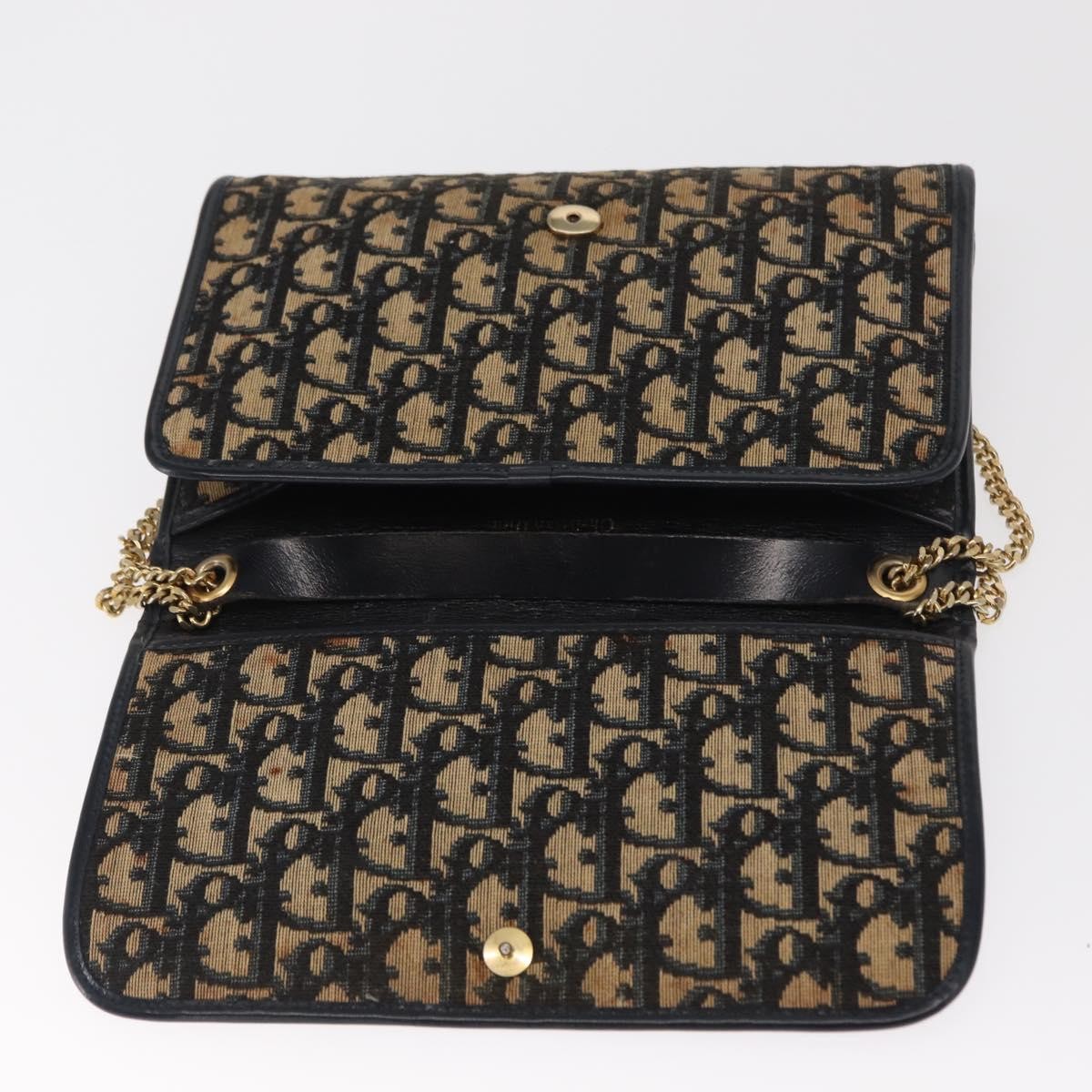 Christian Dior Vintage CD trotter Shoulder bag Canvas, NAVY, CANVAS, Shoulder bag