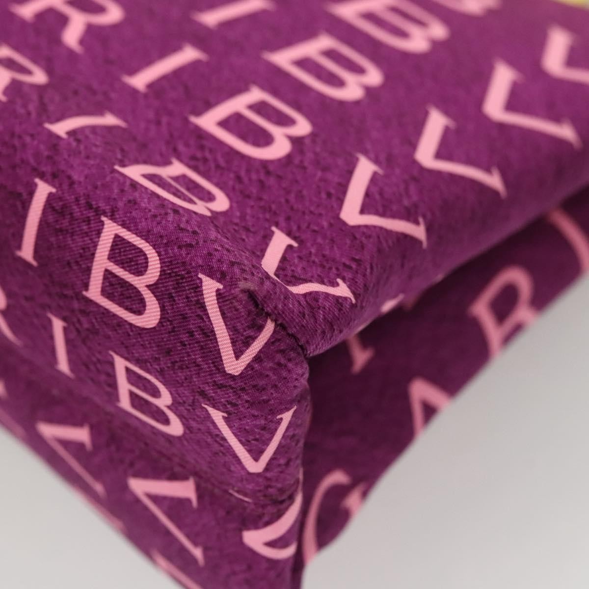 Bvlgari B.Zero1 Logomania Bag Canvas with Leather, PURPLE, NYLON, Shoulder bag