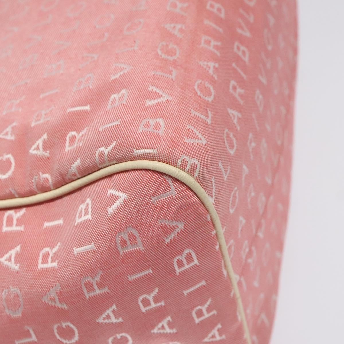 Bvlgari B.Zero1 Logomania Bag Canvas with Leather, PINK, CANVAS, Handbag