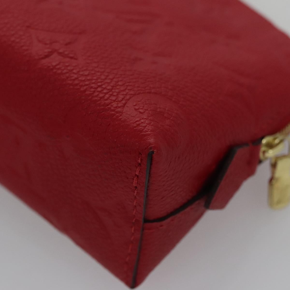 Louis Vuitton Cosmetic Pouch Monogram Empreinte Leather, RED, LEATHER, Toiletry Case