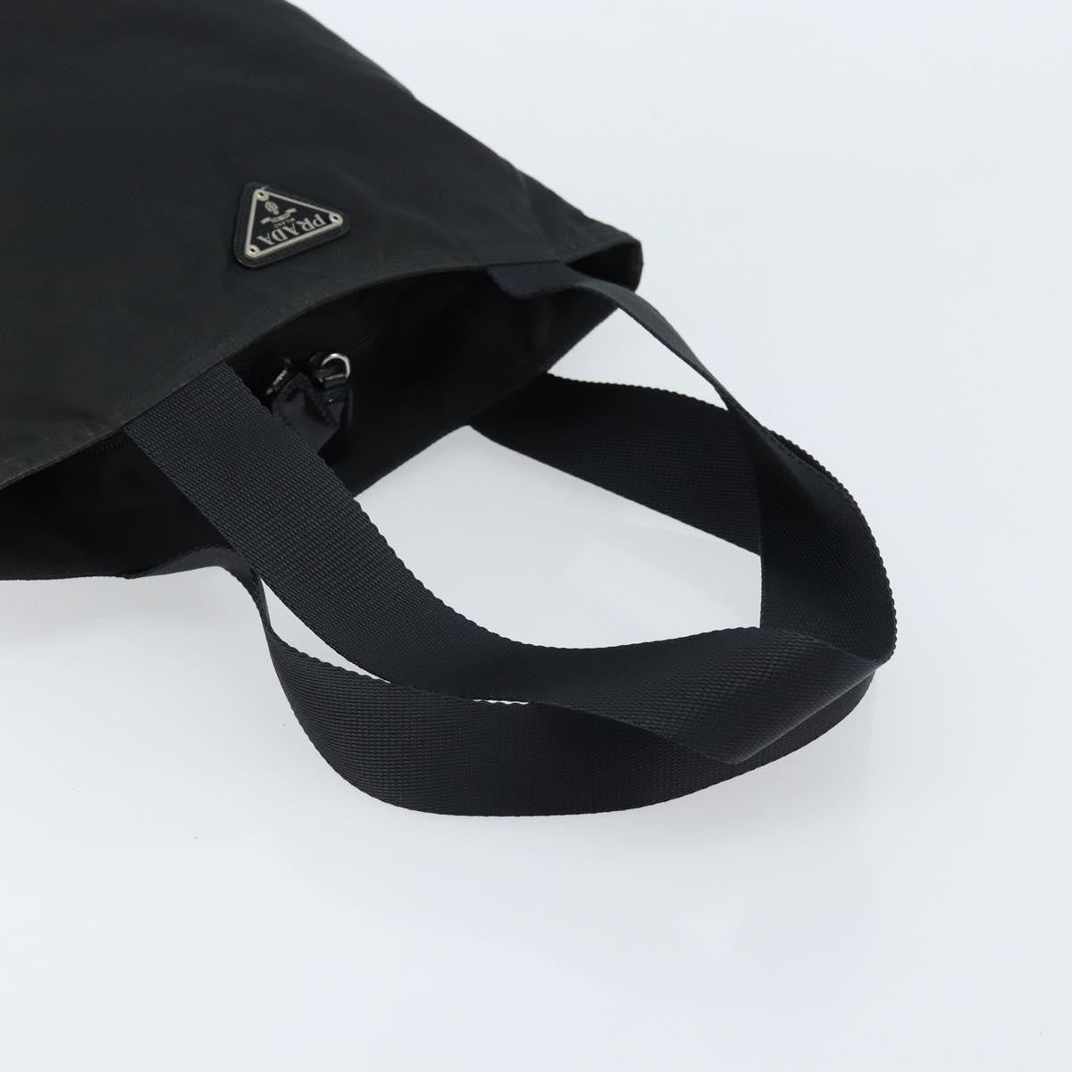Prada Vintage Zip Tote Tessuto, BLACK, NYLON, Tote bag