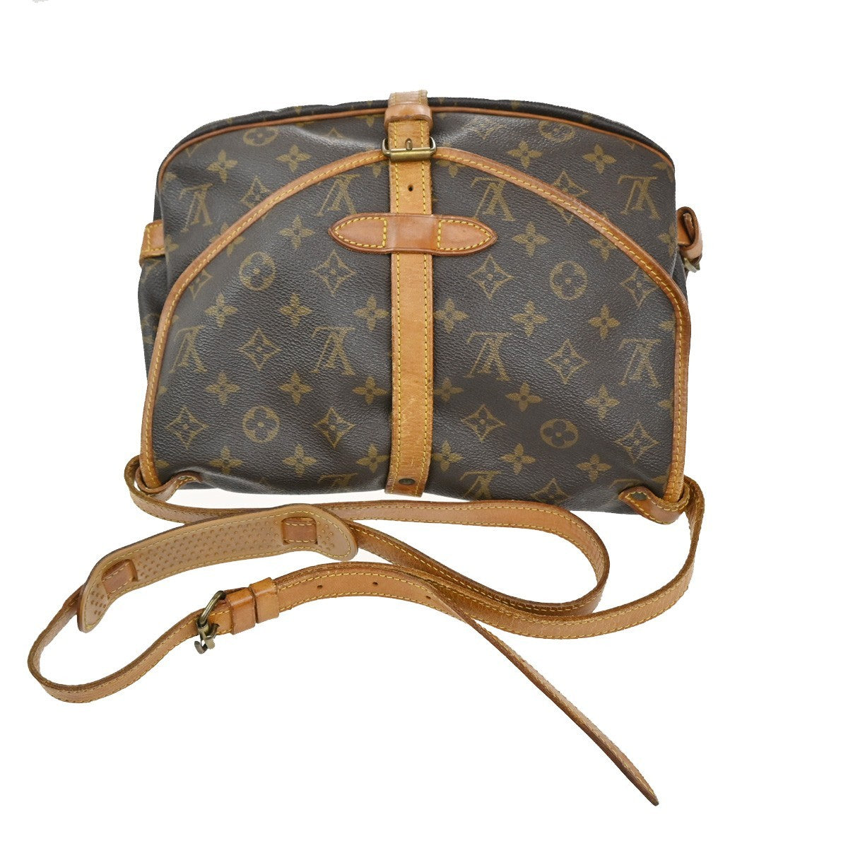 Louis Vuitton Saumur Handbag Monogram Canvas, BROWN, CANVAS, Shoulder bag