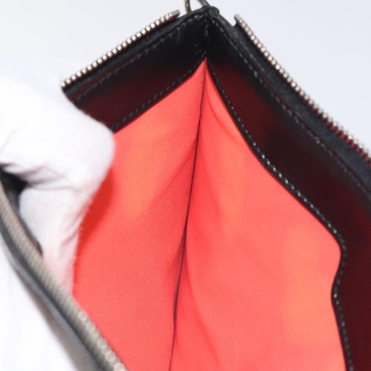 Louis Vuitton Delmonico Pochette Stretch Epi Leather, BLACK, LEATHER, Clutche & pouche