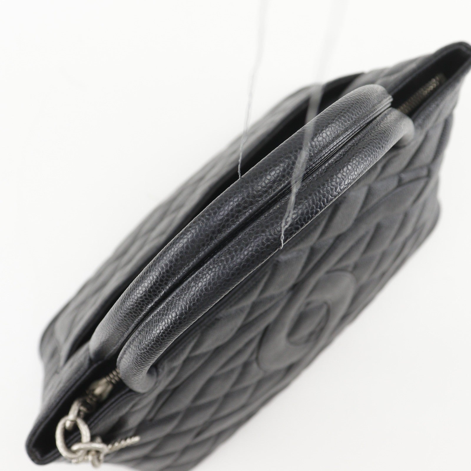 Chanel Medallion Tote Quilted Caviar, Black, Leather, Tote Bag