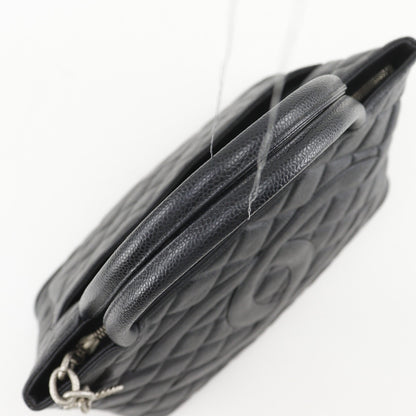 Chanel Medallion Tote Quilted Caviar, Black, Leather, Tote Bag