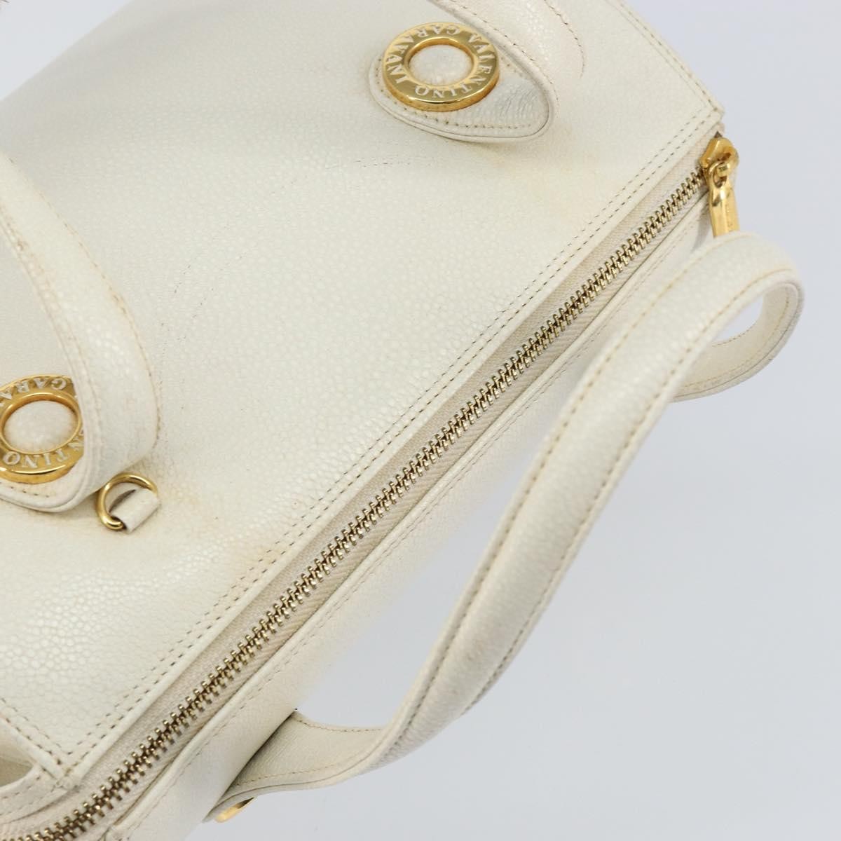 Valentino Garavani Vintage Handbag Leather, WHITE, LEATHER, Handbag