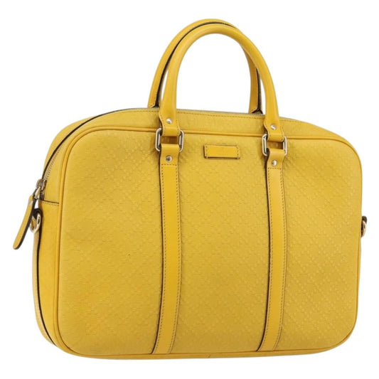Gucci Diamante bright briefcase Leather, YELLOW, LEATHER, Briefcase