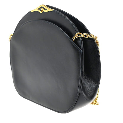cartier Vintage Shoulder Bag Leather, Navy, Leather, Shoulder Bag