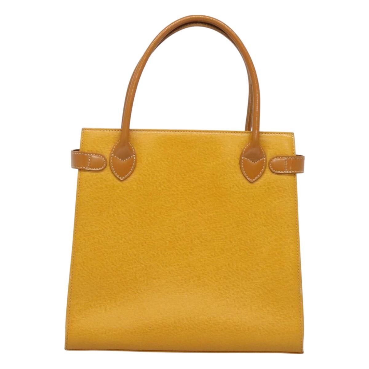 Burberry Vintage Handbag Leather, YELLOW, LEATHER, Handbag