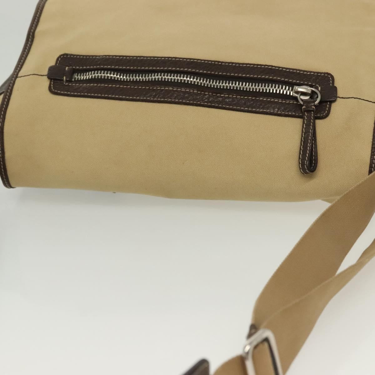 Prada Vintage Shoulder Bag Canvas, BEIGE, CANVAS, Shoulder bag