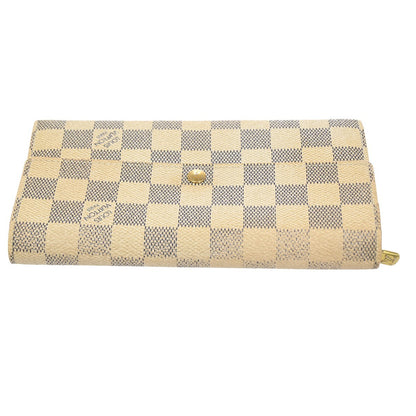 Louis Vuitton Vintage Sarah Wallet Damier, WHITE, CANVAS, Wallets