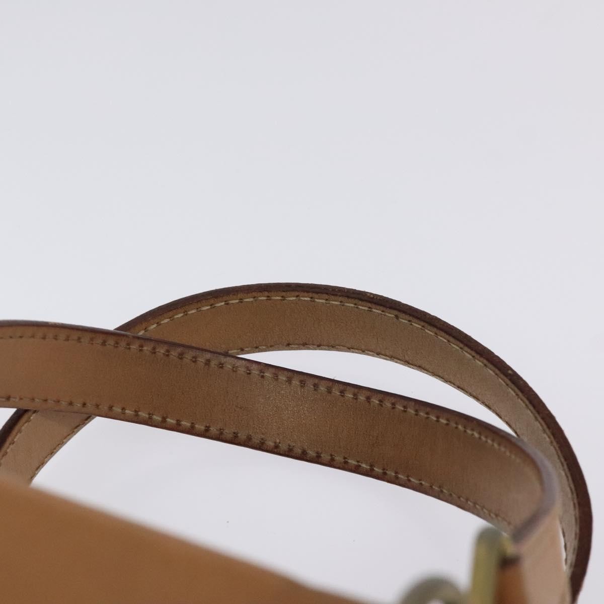 Celine Macadam Handbag Macadam with leather, BROWN, CANVAS, Handbag