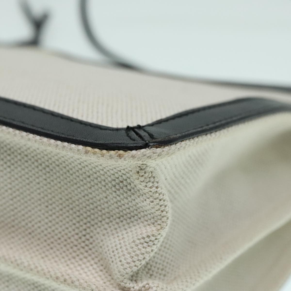 Balenciaga Navy Pochette Canvas and Leather, WHITE, CANVAS, Shoulder bag