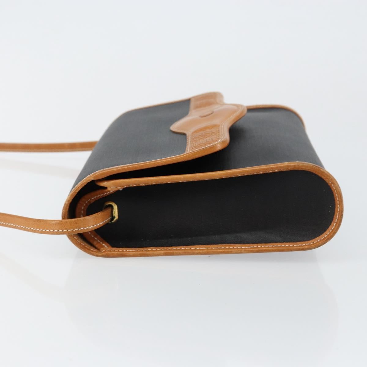 Christian Dior Vintage CD Logo Shoulder Bag Leather, BLACK, LEATHER, Shoulder bag