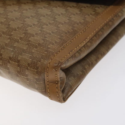 Celine Macadam Shoulder Bag Canvas, BROWN, CANVAS, Shoulder bag