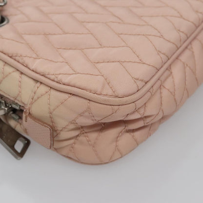 Prada Camera Bag Quilted Tessuto, PINK, NYLON, Crossbody bag