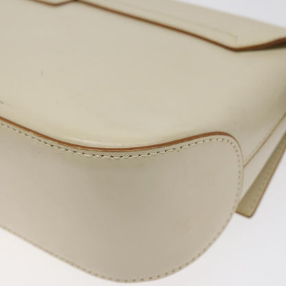 Salvatore Ferragamo Gancini handbag Leather, BEIGE, LEATHER, Handbag