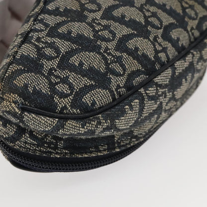 Christian Dior Vintage Saddle Coin Purse Diorissimo Canvas, NAVY, CANVAS, Wallets