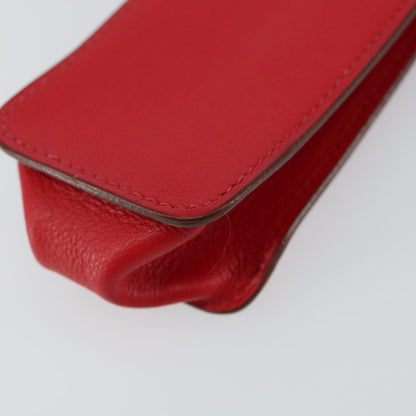 Hermes Glasses Case Leather, RED, LEATHER, Wallets
