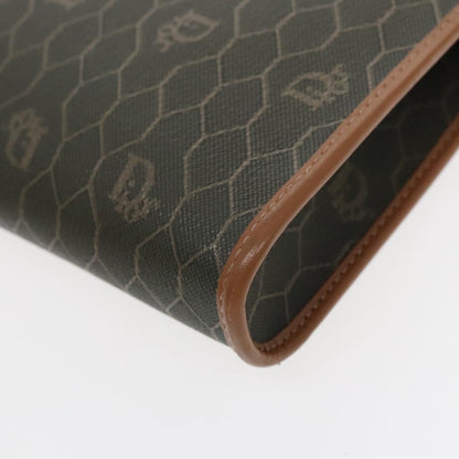 Christian Dior Vintage Honeycomb chain Canvas, KHAKI, CANVAS, Shoulder bag