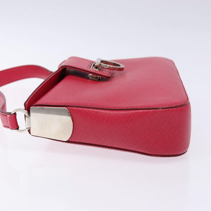 Salvatore Ferragamo Gancini Shoulder Bag Leather, PINK, LEATHER, Shoulder bag