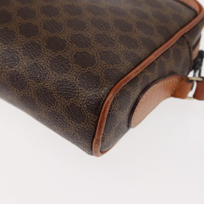 Celine Macadam Shoulder Bag PVC Leather, BROWN, CANVAS, Shoulder bag