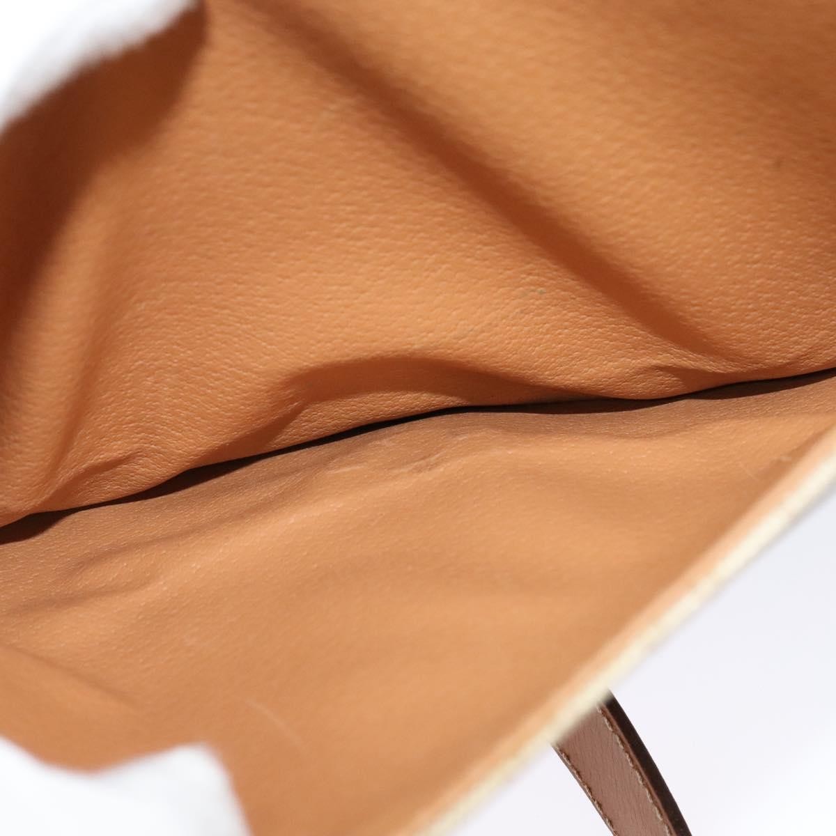 Celine Macadam Shoulder Bag PVC Leather, BEIGE, CANVAS, Shoulder bag