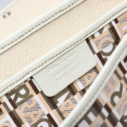 Salvatore Ferragamo Vintage clutch Bag Canvas, BEIGE, CANVAS, Clutche & pouche