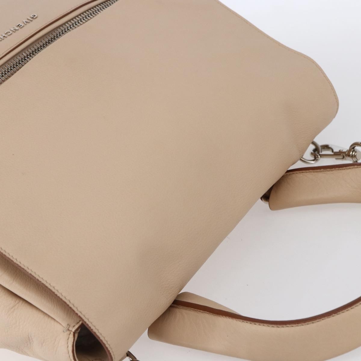 Givenchy Pandora Pure Satchel Leather, BEIGE, LEATHER, Handbag