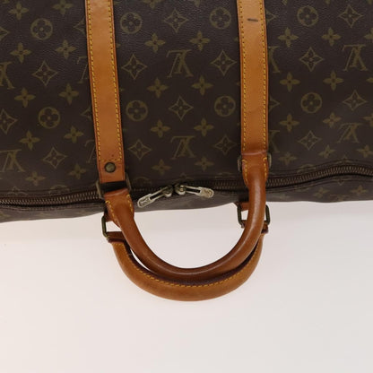 Louis Vuitton Keepall Bag Monogram Canvas, BROWN, CANVAS, Travel bag