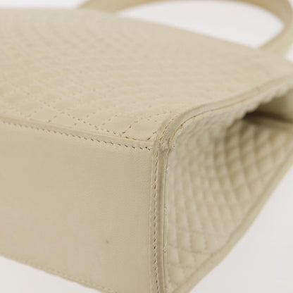Bally Vintage Handbag Quilted Leather, BEIGE, LEATHER, Handbag