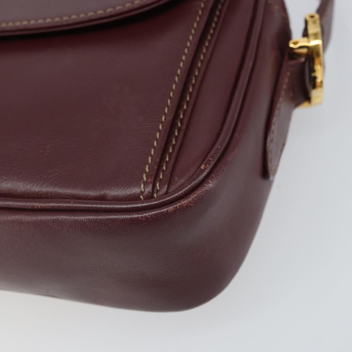 cartier Must de Cartier Shoulder Bag Leather, BURGUNDY, LEATHER, Shoulder bag