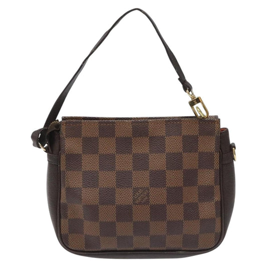 Louis Vuitton Trousse Make Up Bag Damier, BROWN, CANVAS, Clutche & pouche