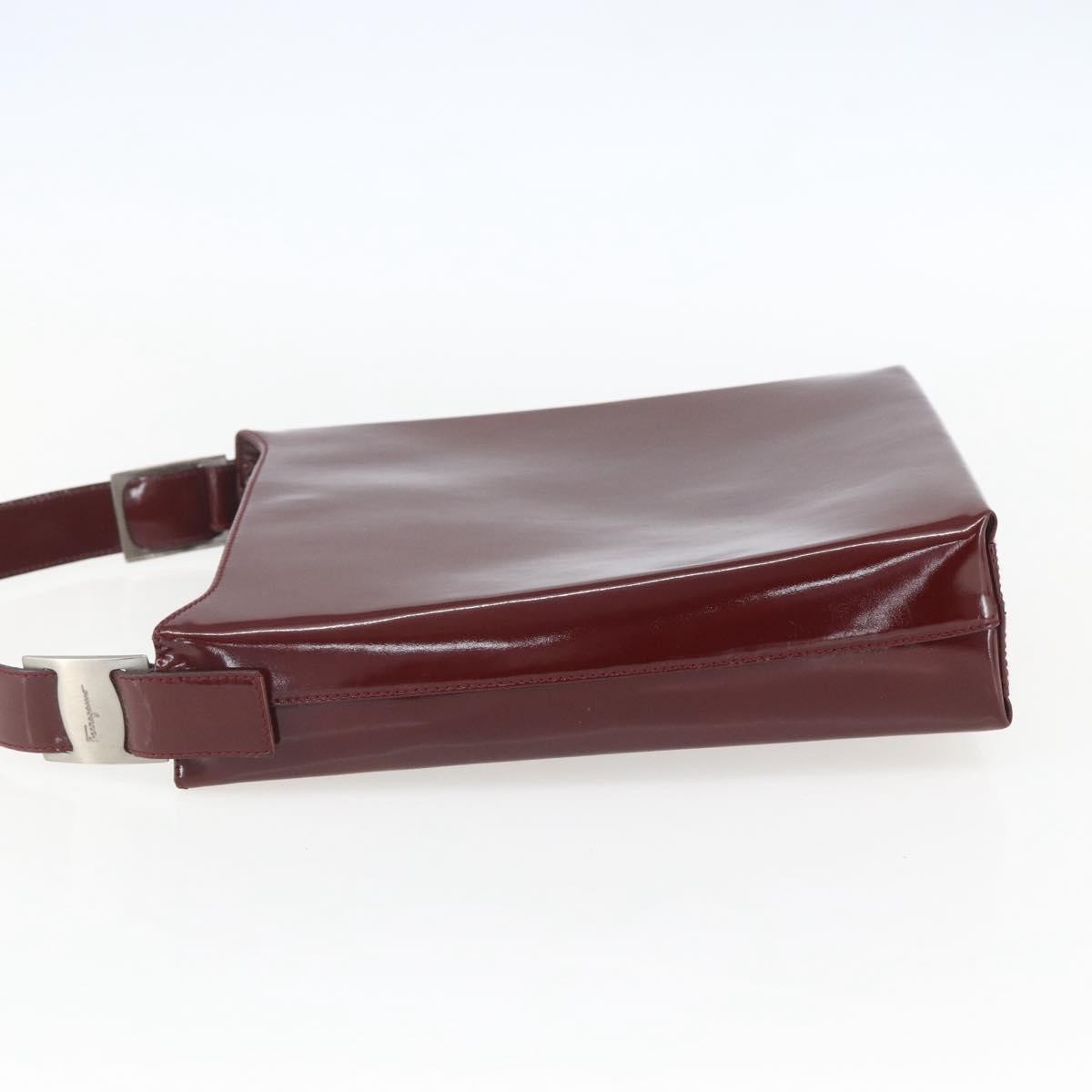 Salvatore Ferragamo Vala Shoulder Bag Patent Leather, RED, PATENT_LEATHER, Shoulder bag
