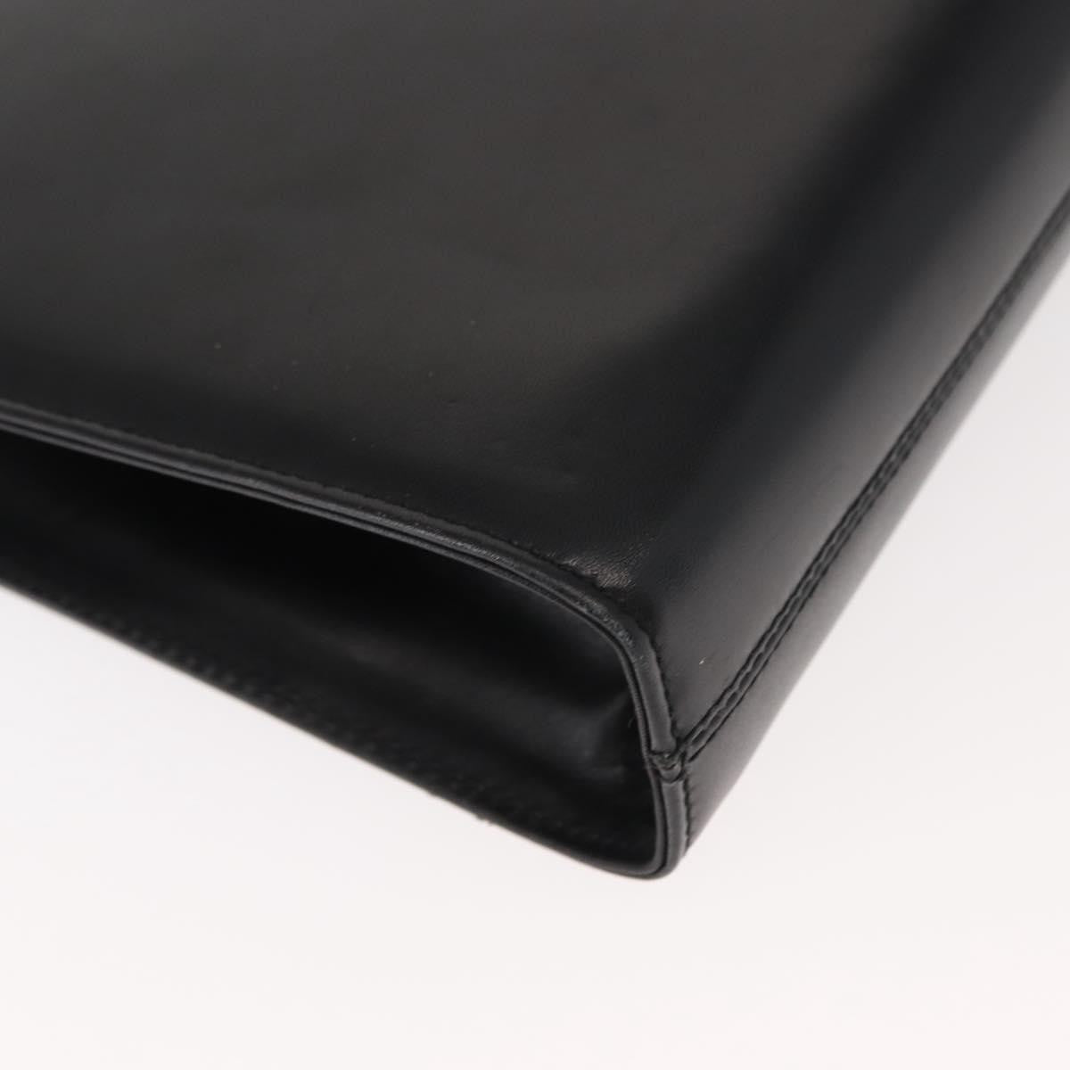 Salvatore Ferragamo Vintage Gancini Chain Shoulder Bag Leather, BLACK, LEATHER, Shoulder bag