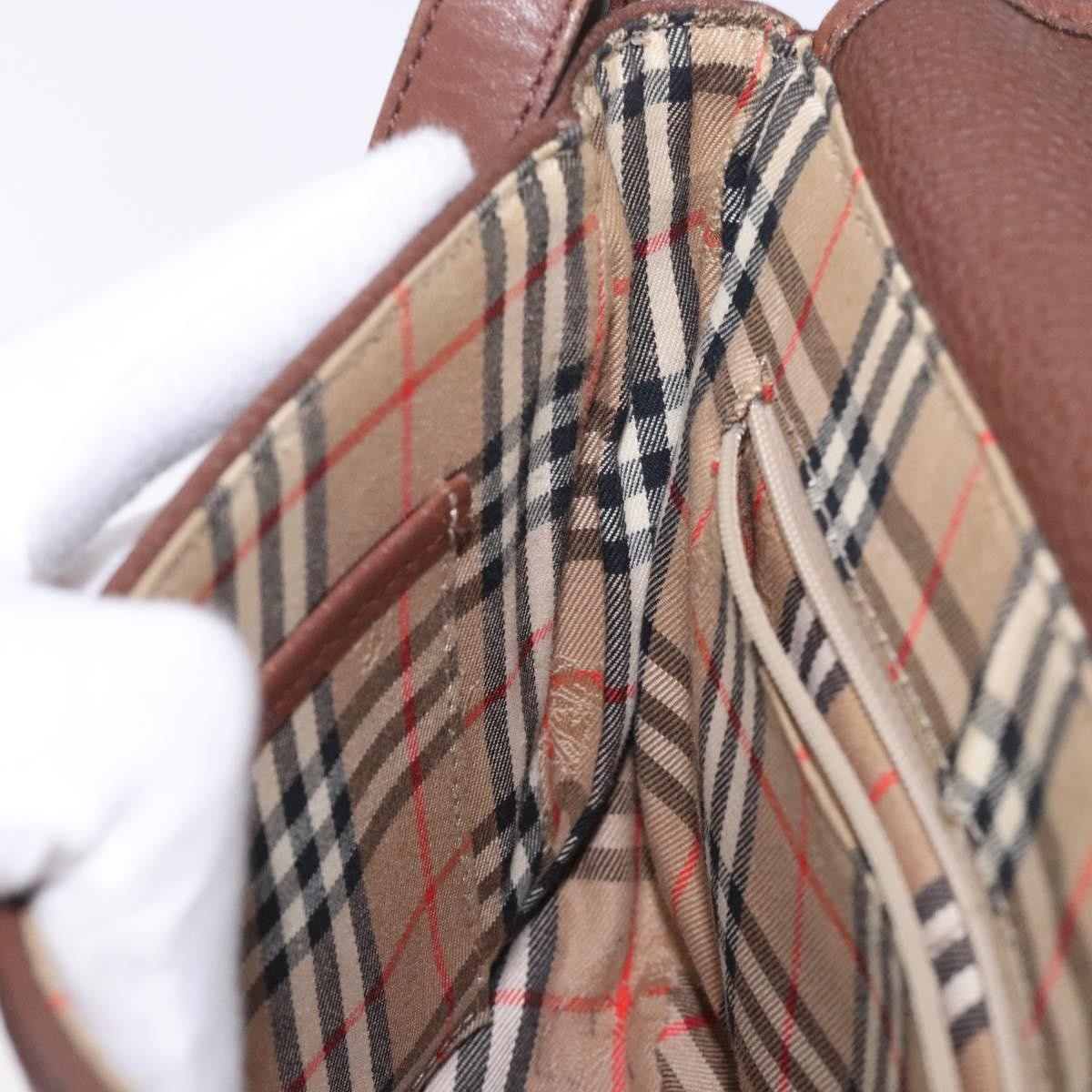 Burberry Flap Shoulder Bag Leather, BROWN, LEATHER, Shoulder bag