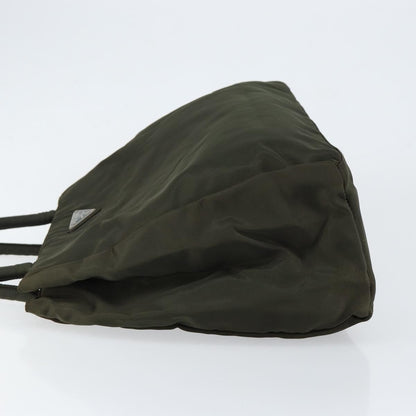 Prada Vintage Zip Tote Tessuto, KHAKI, NYLON, Tote bag