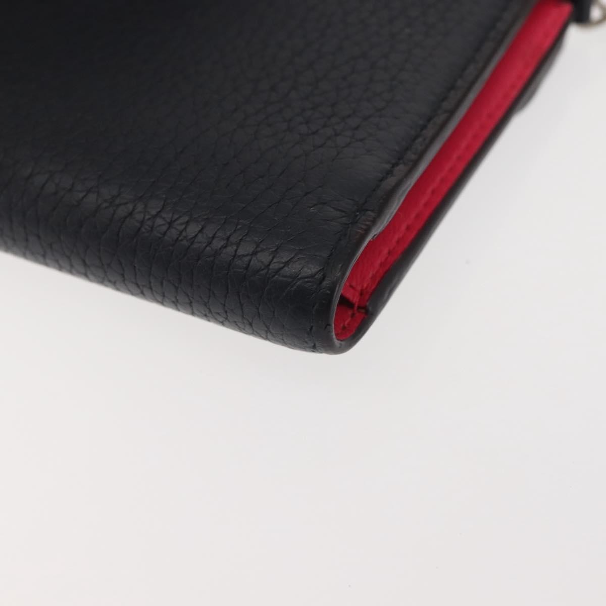 Christian Dior Diorissimo Envelope Wallet Leather, NAVY, LEATHER, Wallets