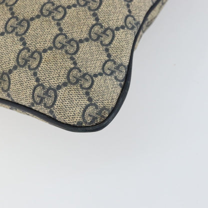 Gucci Zip Top Messenger Bag GG Coated Canvas, NAVY, PVC, Shoulder bag