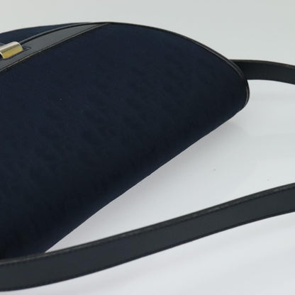 Christian Dior Vintage Trotter Shoulder Bag Canvas, NAVY, CANVAS, Shoulder bag
